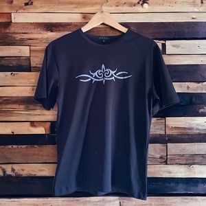 🤑 10/$100 Romeo black men’s stretch crewneck tribal print tattoo tee shirt L